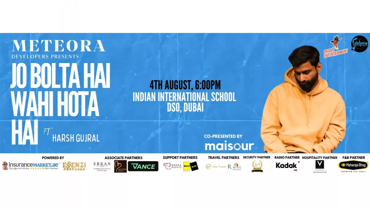 Harsh Gujral Live in Dubai on August 4 at Indian International School