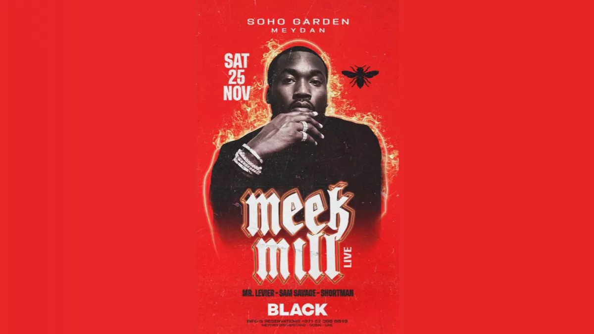 Rapper Meek Mill to perform on November 25 at Soho Garden DXB's Black