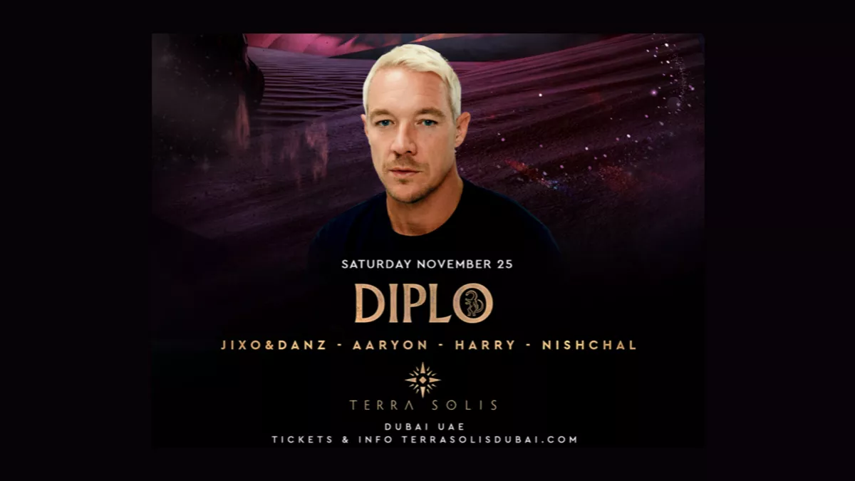 American DJ Diplo is performing Terra Solis on Saturday November 25