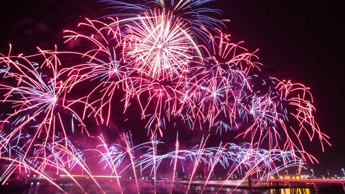 Massive fireworks show for 40 minutes in Abu Dhabi as part of the ongoing Sheikh Zayed Festival 