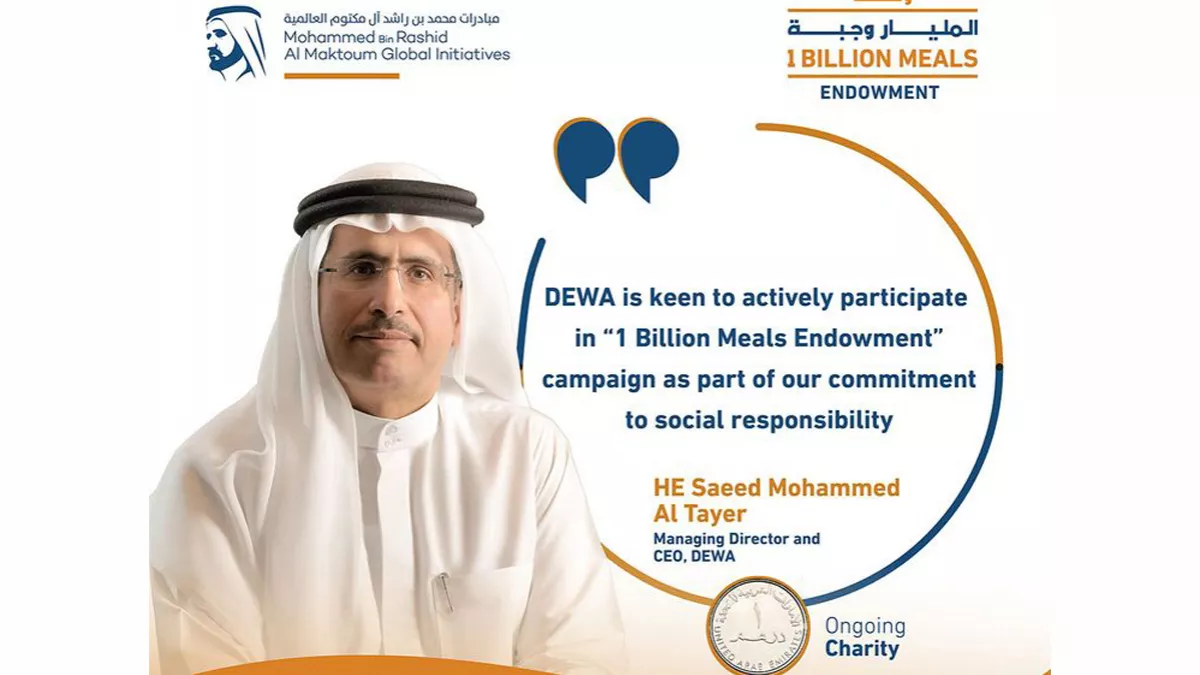 “1 Billion Meals Endowment” campaign received a Dh20 million donation DEWA