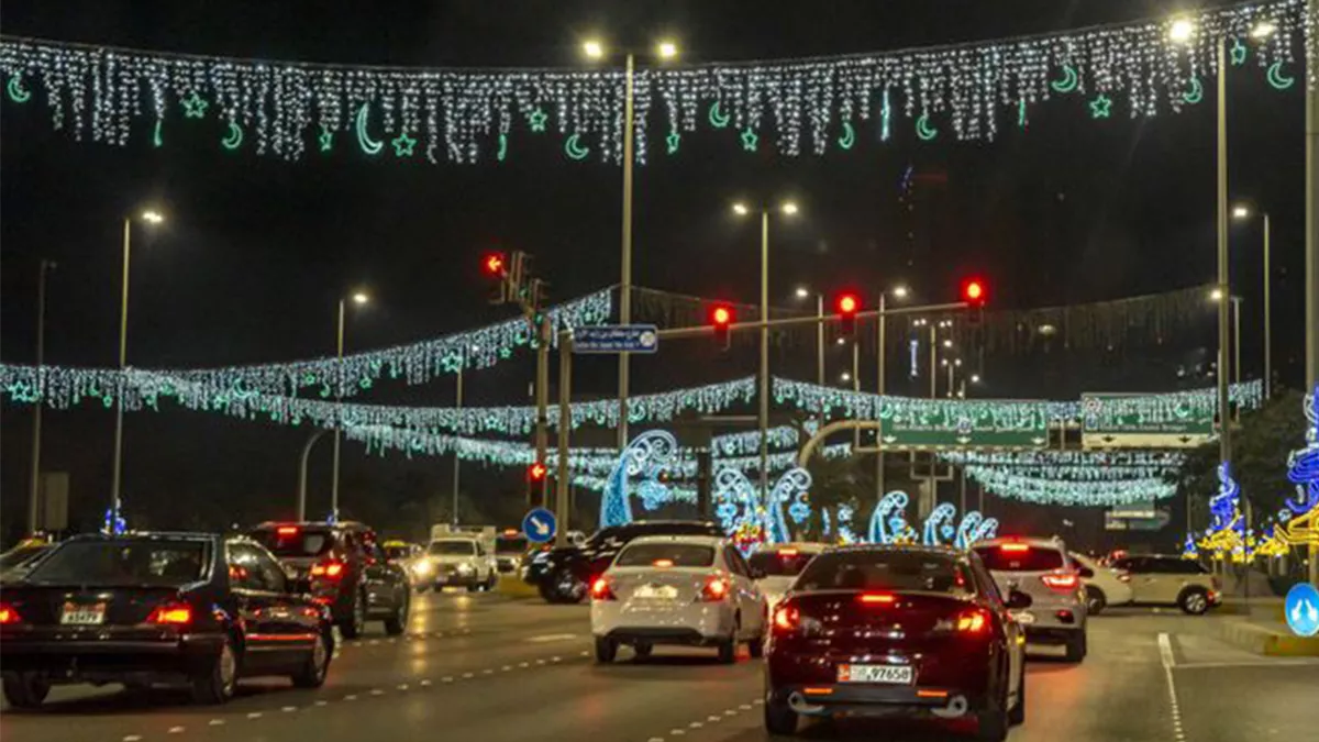 Abu Dhabi’s public squares, main roads, and bridges are all glittering with lights to welcome Eid Al Fitr