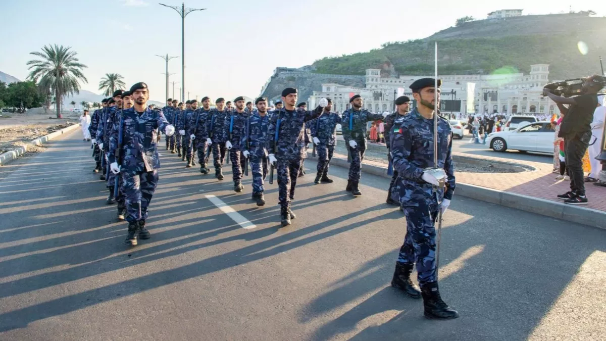 Festive march in Khorfakkan organised by Sharjah Police 