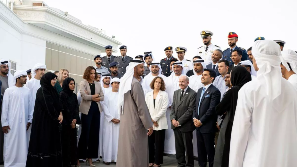 UAE President received the nation's Swimming Team 62, who completed a 62-kilometre swim around Abu Dhabi island