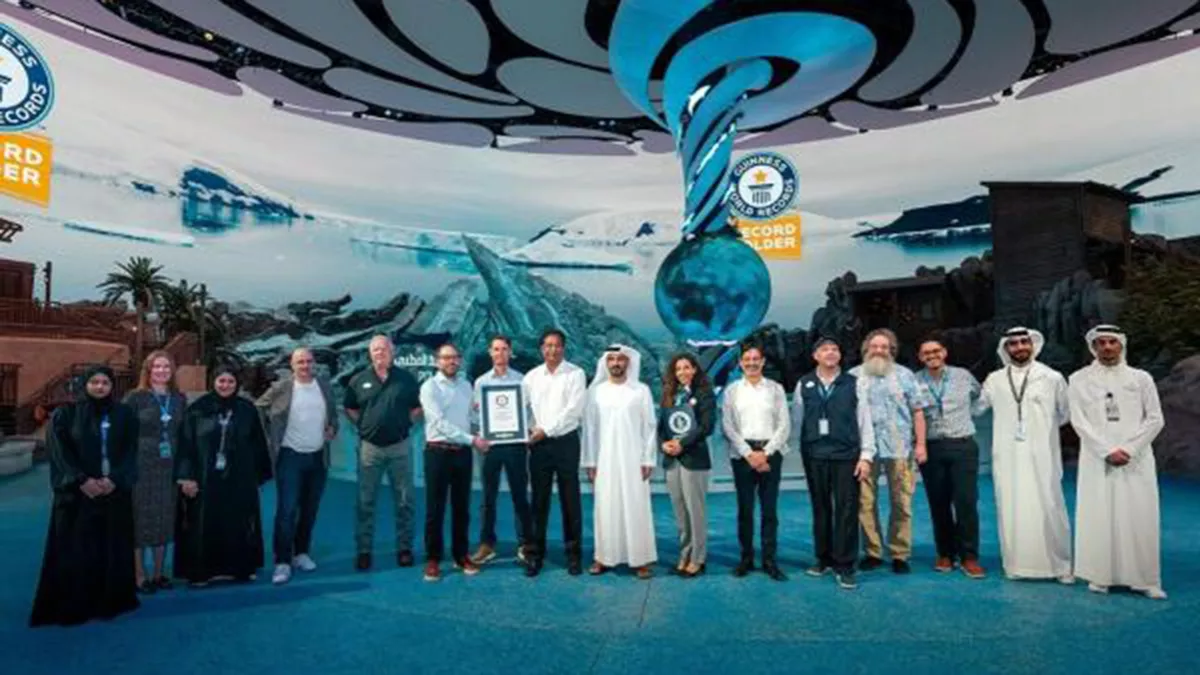 SeaWorld Yas Island, Abu Dhabi, has been awarded for the largest indoor marine life theme park in the world