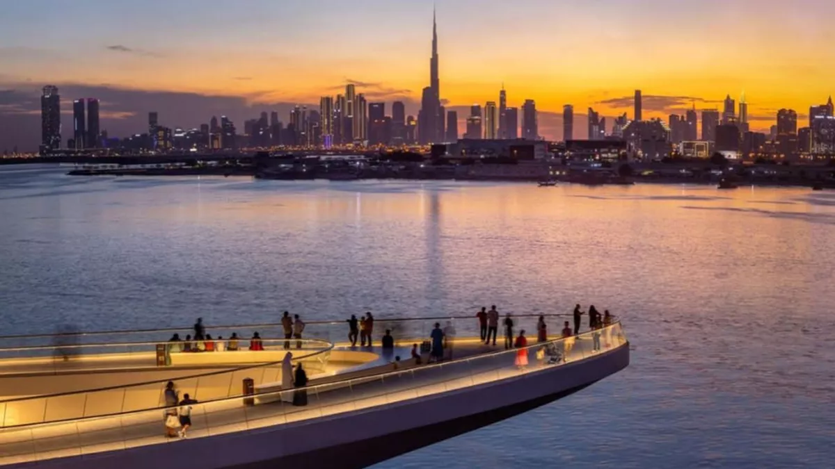 Multimedia fountain plaza named 'Water, Colour and Fire Plaza' launched in Dubai Square in Dubai Creek Harbour May 28