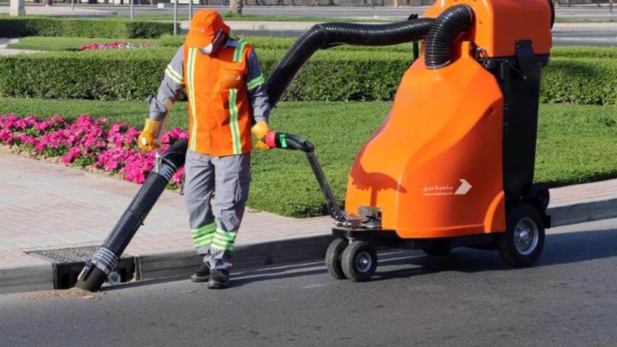 Street cleaners from Dubai Municipality and private entities make the city spotless after New Year celebrations 