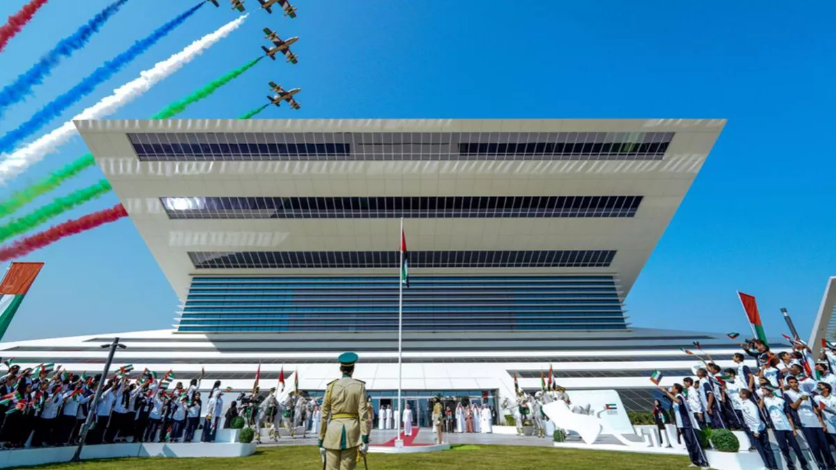 Flag Garden opens at beach; 4,000 flags formed Sheikh Mohamed's portrait