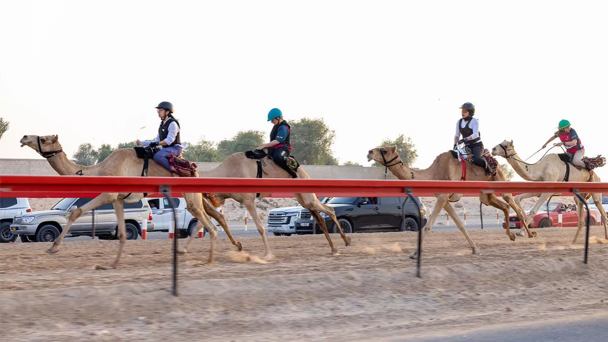 UAE’s first all-female camel racing team, the Dubai-based Arabian Desert Camel Riding Club, completes 100km ride through Jordan