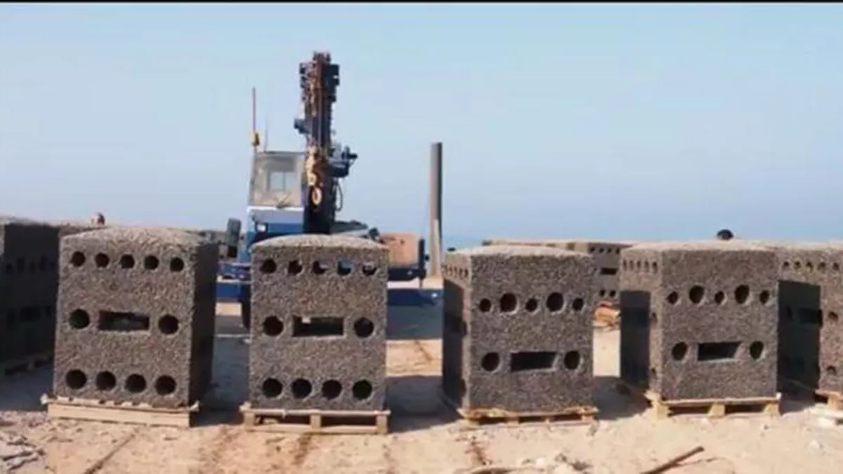 Several artificial reefs installed off the coast of Umm Al Quwain to protect the marine environment 