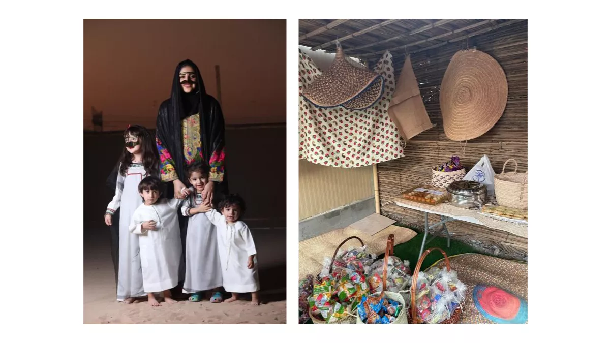 UAE families celebrate Hag Al Laila with children dressed in traditional clothes, enjoying old songs, playing games