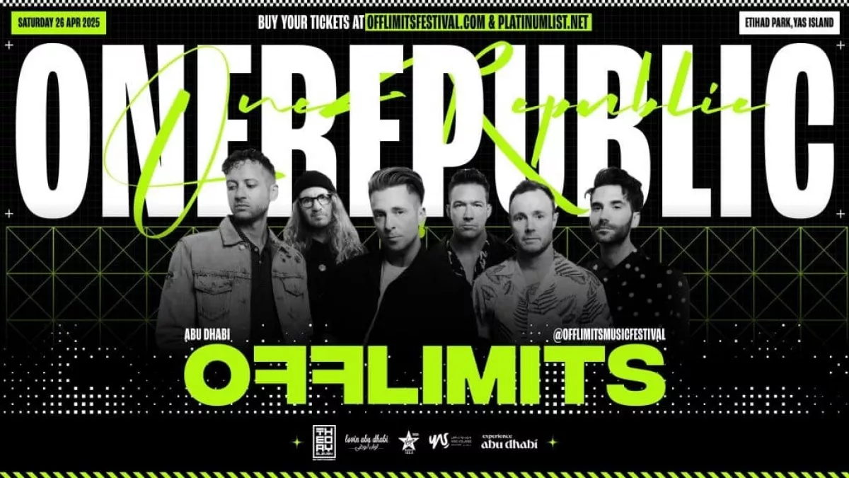 OneRepublic to perform at Off Limits Festival 2025 in Abu Dhabi