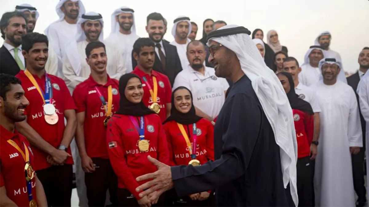 President congragulated UAE jiu-jitsu team that won 10 medals at the Asian Games in China