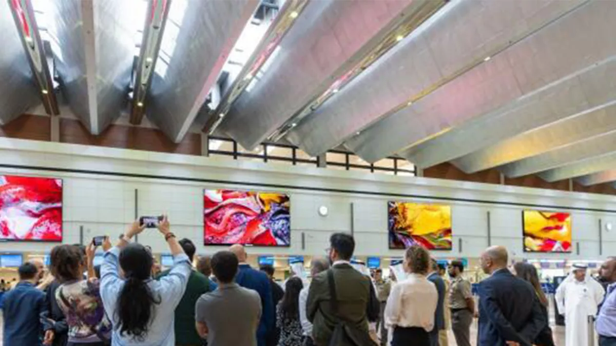 Renowned artist Refik Anadol unveiled the world’s longest AI art content at Terminal 1 of Dubai International Airport