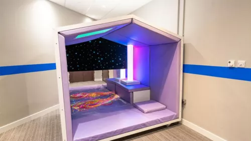 Sensory unit introduced at a theme park; designed to offer a safe space for children with autism