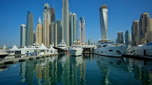 Dubai International Boat Show at Dubai harbor from February 19 to February 23