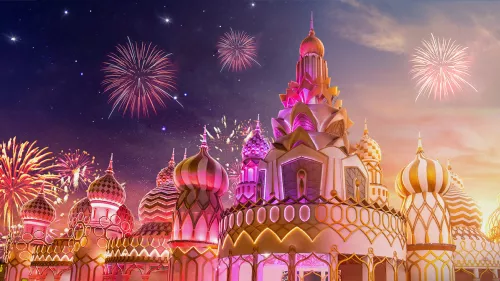 Global Village to display seven fireworks with the brightest and biggest being in the midnight