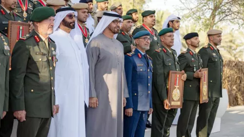 The UAE President attended the celebration marking the 47th anniversary of the unification of the armed forces