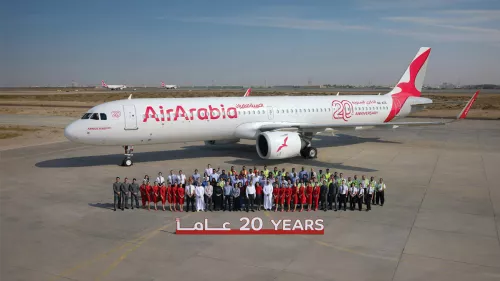  Air Arabia has introduced a unique 20th-anniversary emblem that celebrates the airline's two decades of excellence