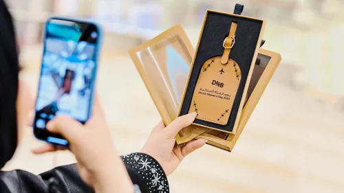 Dubai Airports marked Emirati Women's Day by surprising travellers with beautifully crafted luggage tags