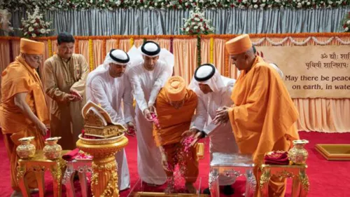 Middle East’s first traditional Hindu stone temple - BAPS Hindu mandir, will be inaugurated in Abu Dhabi this evening