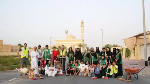 Over 200 volunteers joined Dubai police in cleaning the streets of the city after the unprecedented rains