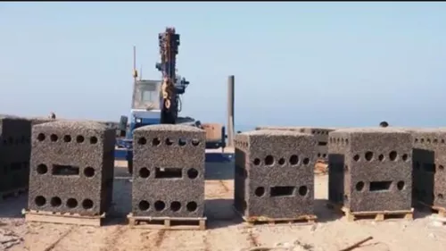 Several artificial reefs installed off the coast of Umm Al Quwain to protect the marine environment 