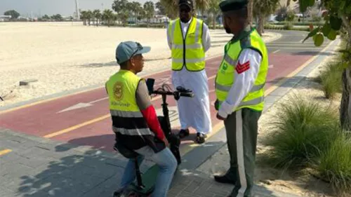 e-scooter users adhering to all relevant road safety rules have been given certificates and ‘scooter hero’ pins by Dubai Police