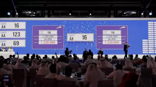 115th open auction of premium vehicle number plates; plate number AA16 fetched a whopping sum of Dh7.32 million