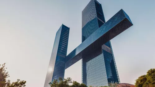 Iconic cantilevered building along Dubai's Sheikh Zayed Road, One Za'abeel, is now officially part of the Dubai World Trade Free Zone