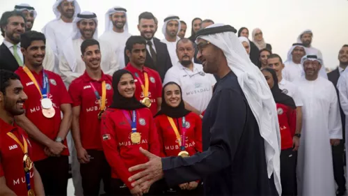 President congragulated UAE jiu-jitsu team that won 10 medals at the Asian Games in China