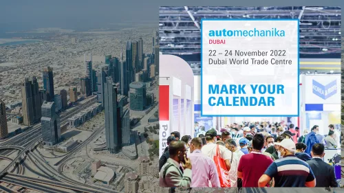 Automechanika Dubai trade exhibition for the automotive aftermarket from November 22 to 24